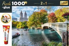 Trefl Sada 2v1 puzzle Říjen v New Yorku 1000 dílků s lepidlem