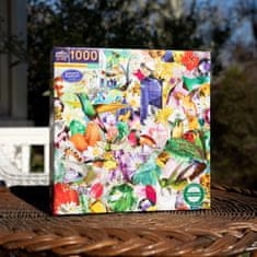 eeBoo Čtvercové puzzle Kolibříci a drahokamy 1000 dílků
