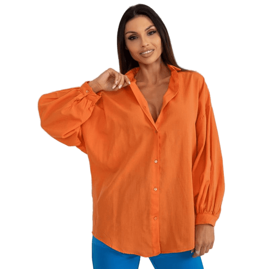 Factoryprice Dámské tričko s buffovými rukávy oversize DIANA oranžové TO-KS-7134.91P_397908