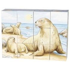 Goki Puzzle - Kostky zvířata Austrálie, 12 ks