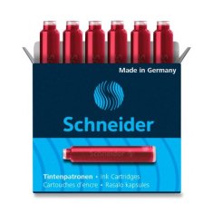 Schneider Inkoustové bombičky červené 6 ks