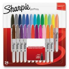 Sharpie Permanentní popisovač Sharpie Fine sada 24 barev