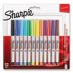 Sharpie Permanentní popisovač Sharpie Ultra Fine sada 12 barev