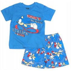 Eplusm Chlapecké bavlněné pyžamo Sonic set 2ks 104 / 3–4 roky Modrá