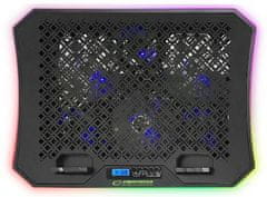 Esperanza Chladící podložka herní pod notebook LED RGB černá EGC109