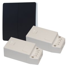 GENIUX Set bezbateriového a bezdrátového vypínače FENIX-2 černý/bílý a dvou přijímačů X23