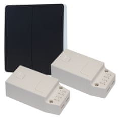 GENIUX Set bezbateriového a bezdrátového vypínače FENIX-2 černý/bílý a dvou přijímačů X21