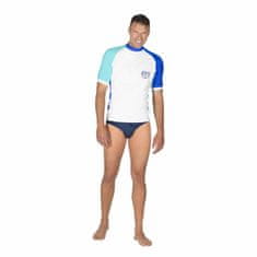 Mares Pánské lycrové triko SEASIDE RASHGUARD SHIELD, krátký rukáv bílá/modrá XL