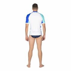 Mares Pánské lycrové triko SEASIDE RASHGUARD SHIELD, krátký rukáv bílá/modrá 3XL