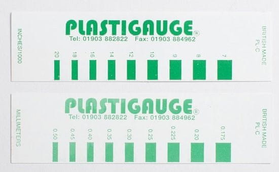 Plastigauge Plastigage-měření tolerance ložisek (různé velikosti) fr: Plastigage 0,175-0,5 mm