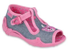 Befado dívčí sandálky PAPI 213P125 růžové, méďa, velikost 25