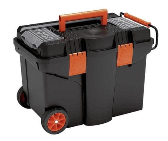 Tood Pojízdný kufr, 580 x 380 x 410 mm, plastový, 2 organizéry, 1 přihrádka