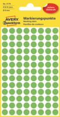 Avery Zweckform Kulaté značkovací etikety 3179 | Ø 8 mm, 416 ks, neonově zelená