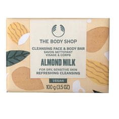 The Body Shop Čisticí mýdlo na obličej a tělo pro suchou a citlivou pokožku Almond Milk (Cleansing Face & Body Bar