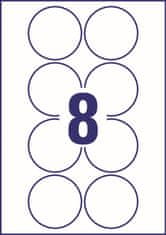 Avery Zweckform Kulaté etikety 6228-10 | Ø 69 mm, 10xA4, 80 ks, bílá