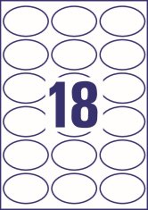 Avery Zweckform Oválné etikety 6242-10 | 63,5x42,3 mm, 10xA4, 180 ks, bílá