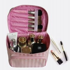 INNA Toaletní taška Make Up Bag Make Up Bag Toaletní taška Cestovní taška Travelcosmetic s rukojetí Kosmetické pouzdro v růžová barvě