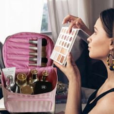 INNA Toaletní taška Make Up Bag Make Up Bag Toaletní taška Cestovní taška Travelcosmetic s rukojetí Kosmetické pouzdro v růžová barvě
