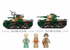 Sluban WWII M38-B1107 Typ 97 Japonský střední tank 2v1 M38-B1107
