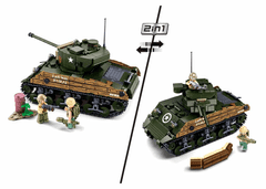 Sluban WWII M38-B1110 M4A3(76W) Americký střední tank 2v1 M38-B1110