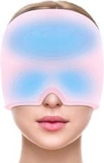 UVtech Migraine-1 Chladící gelová maska na obličej Barva: Růžová