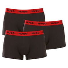 Hugo Boss 3PACK pánské boxerky černé (50469786 002) - velikost M