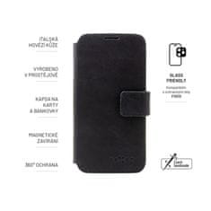 FIXED Kožené pouzdro typu kniha ProFit pro Samsung Galaxy A55 5G, černé