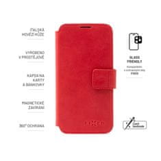 FIXED Kožené pouzdro typu kniha ProFit pro Apple iPhone 15 Pro Max, červené
