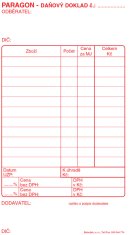 Baloušek Paragon daňový doklad - blok 80 x 150 mm / nečíslovaný 50 listů / ET010