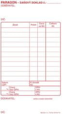 Baloušek Paragon daňový doklad - blok 80 x 150 mm / nečíslovaný 50 listů / NCR / PT010