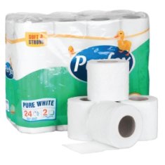 Perfex Toaletní papíry Perfex - dvouvrstvý / bílá / 108 útržků / 24 ks