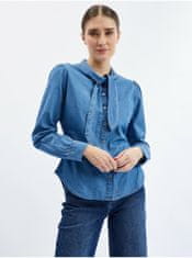 Orsay Modrá dámská džínová košile s ozdobným detailem 36
