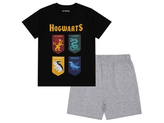 sarcia.eu Harry Potter Chlapecké pyžamo s krátkým rukávem, černé a šedé letní pyžamo