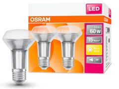 Osram 2x LED žárovka E27 R63 4,3W = 60W 350lm 2700K Teplá bílá