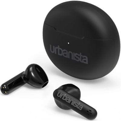  moderní bezdrátová Bluetooth 5.3 sluchátka urbanista austin skvělý zvukový projev dlouhá výdrž nabíjecí box handsfree 