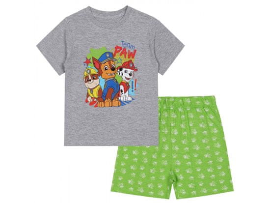 sarcia.eu Paw Patrol Chlapecké pyžamo s krátkým rukávem, šedé a zelené pyžamo