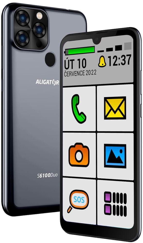 Levně Aligator S6100 Senior, 2GB/32GB, Black