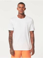 Oakley Bílé pánské tričko s potiskem na zádech Oakley XXL