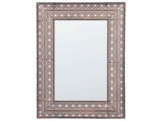 Beliani Nástěnné zrcadlo 69 x 90 cm měď DEHRADUN