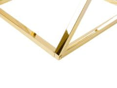 Beliani Zlatý stolek se skleněnou deskou BEVERLY