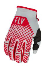 Fly Racing rukavice KINETIC, FLY RACING - USA 2023 (červená/šedá) (Velikost: S) 376-414