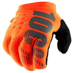 100% rukavice BRISKER, 100% (fluo oranžová/černá) (Velikost: S) 10016-260
