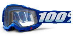 100% ACCURI 2, 100% Enduro Moto brýle modré, čiré Dual plexi