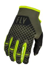Fly Racing rukavice KINETIC, FLY RACING - USA 2023 (zelená/hi-vis) (Velikost: S) 376-413