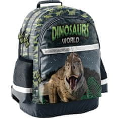 Paso Školní batoh Dinosauři T-Rex ergonomický 42cm černý