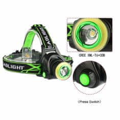 MG LC2 LED čelovka, černá/zelená