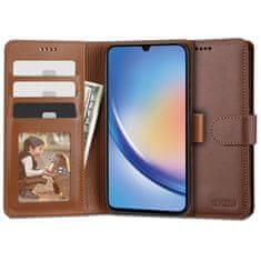 Tech-protect Wallet knížkové pouzdro na Samsung Galaxy A34 5G, hnědé