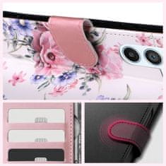 Tech-protect Wallet knížkové pouzdro na Xiaomi Redmi 12, blossom flower