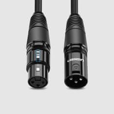 Ugreen AV130 XLR kabel F/M 3m, černý