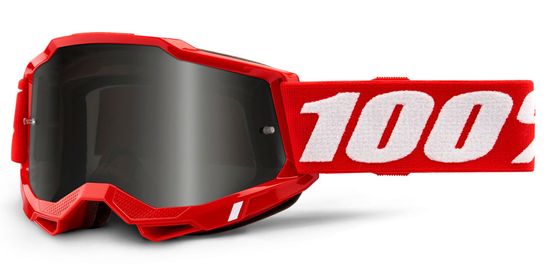 100% ACCURI 2, 100% Sand brýle červené, kouřové plexi 50222-102-03